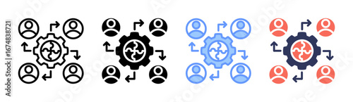 Collaboration Icon Set Multiple Style Collection