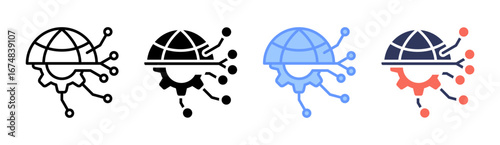 Disruptive Technology Icon Set Multiple Style Collection