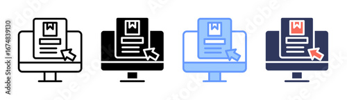 Digitalization Icon Set Multiple Style Collection
