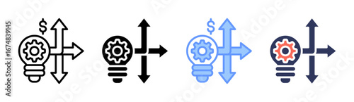 Pivot Icon Set Multiple Style Collection