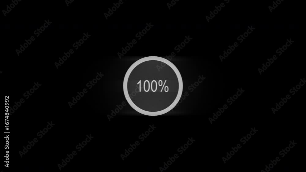 Round progress indicator showing full completion. Loading countup from 0 to 100 percent. Perfect for website design, software development, 4k animation Round progress indicator showing full completion. Loading countup from 0 to 100 percent. Perfect for website design, software development, 4k animation