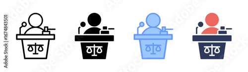 Judgement Icon Set Multiple Style Collection