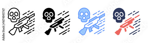 War Icon Set Multiple Style Collection
