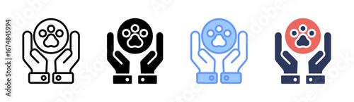 Animal Care Icon Set Multiple Style Collection