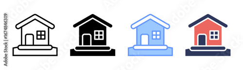 Eco Home Icon Set Multiple Style Collection