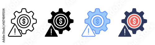 Risk Management Icon Set Multiple Style Collection