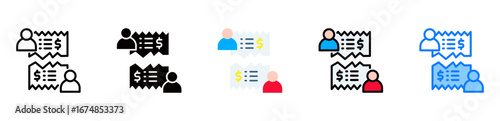 Split Bill icon multiple style 