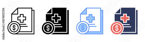 Deposit Icon Set Multiple Style Collection