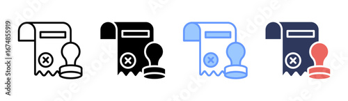 Penalty Icon Set Multiple Style Collection