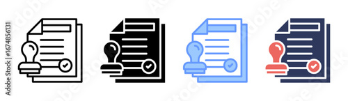 Contract Icon Set Multiple Style Collection