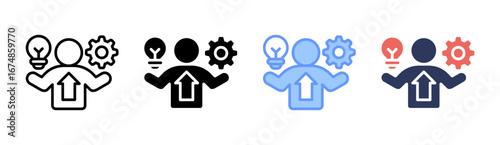 Personal Development Icon Set Multiple Style Collection