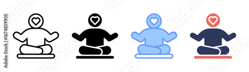 Emotional Balance Icon Set Multiple Style Collection