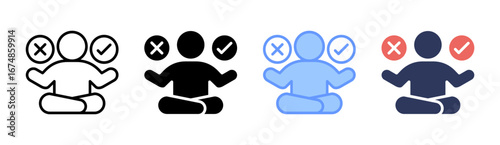 Decision Making Icon Set Multiple Style Collection