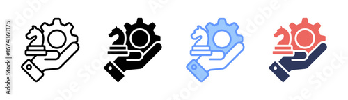 Strategic Thinking Icon Set Multiple Style Collection