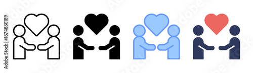 Relationship Icon Set Multiple Style Collection