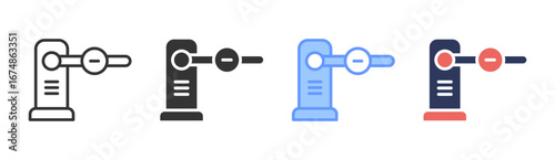 Robotic Control Icon Set Multiple Style Collection