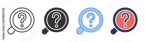 Security Question Icon Set Multiple Style Collection