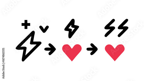 Red hearts on white background love romantic