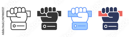 Armed Force Icon Set Multiple Style Collection