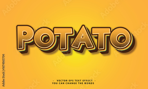 potato text with effect illustration