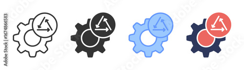 Dependency Icon Set Multiple Style Collection