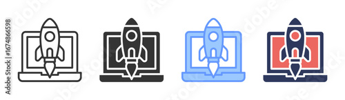Deployment Icon Set Multiple Style Collection