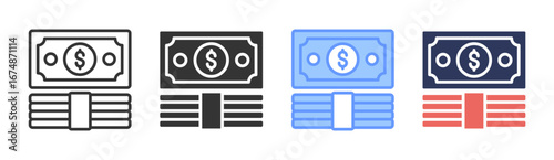 Capital Reserve Icon Set Multiple Style Collection