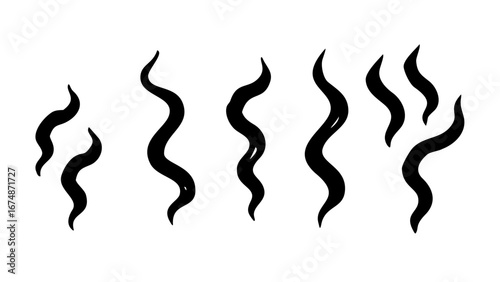 Abstract Swirls and Dots doodle black