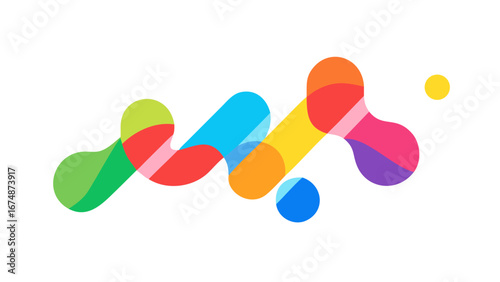 Colorful abstract flowing shapes organic