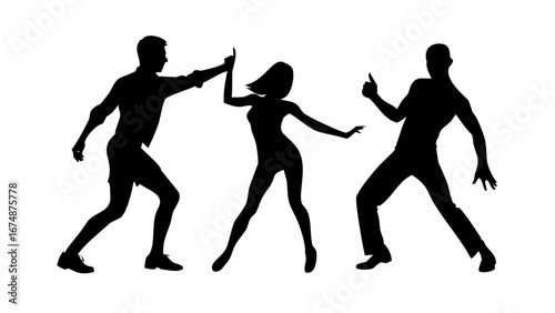 Couple dancing salsa latin dance movement