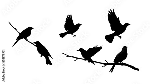 Minimalist black silhouette of a dog animal