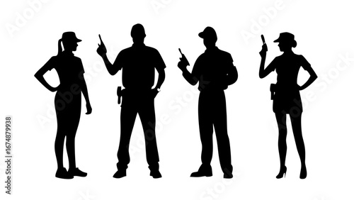 Minimalist Black Silhouette of a Dog animal