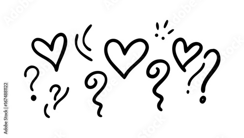 Question Mark Heart Silhouette symbol love