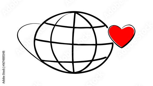 Red heart symbol love romance