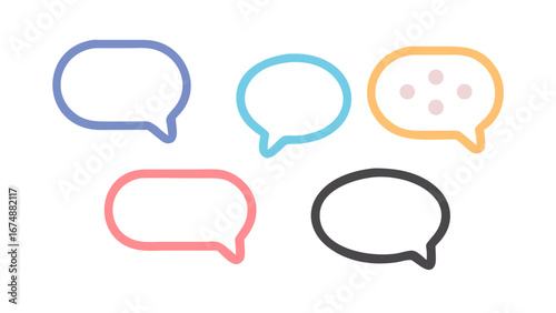 Speech Bubbles Collection chat icons communication
