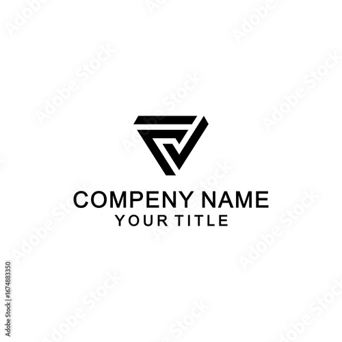 vf fv letter vector logo abstract	