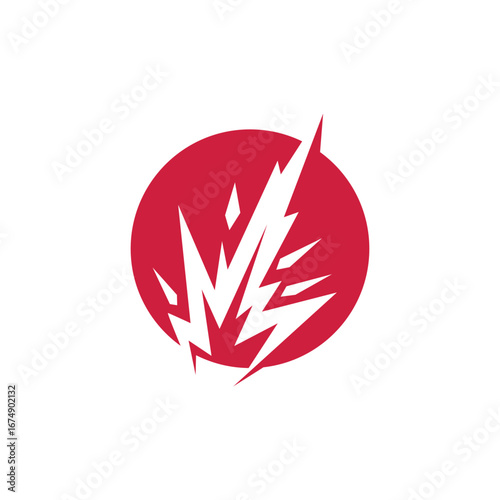 outer space concept with meteorite logo, space rock as asteroid simple silhouette vintage symbol illustration brand or business product and design template