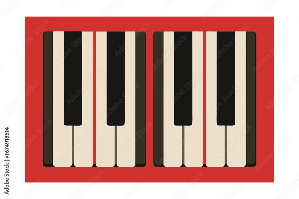 Fototapeta premium piano keys isolated on white background music instrument art web design icon