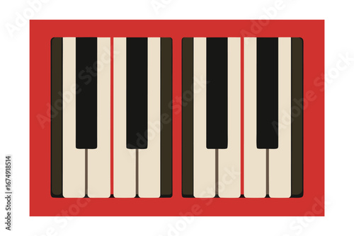 piano keys isolated on white background music instrument art web design icon