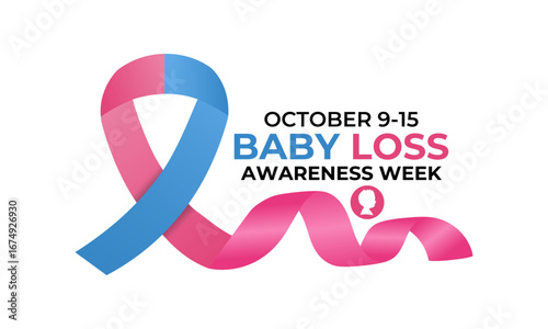 Baby Loss Awareness Week is observed to honor babies lost during pregnancy, stillbirth, or infancy. Baby loss awareness week, 9-15. Creating for web banner, cards, prints, social media design template