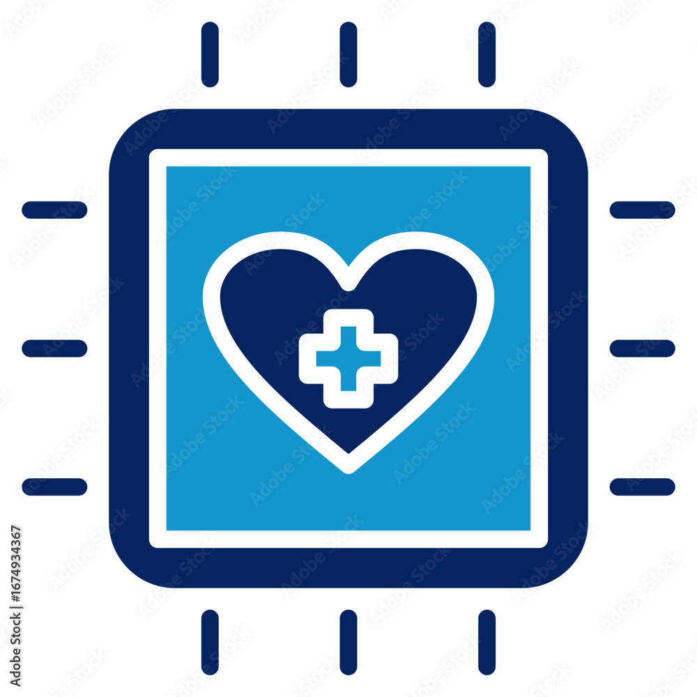 Fototapeta premium Medical Ai Icon Element For Design