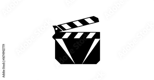 Clapperboard Icon A Symbol of Filmmaking and Creative Media Production