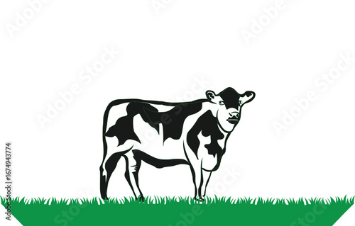 cow on grass