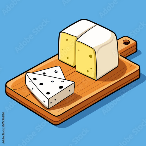 vector illustration of a cheese