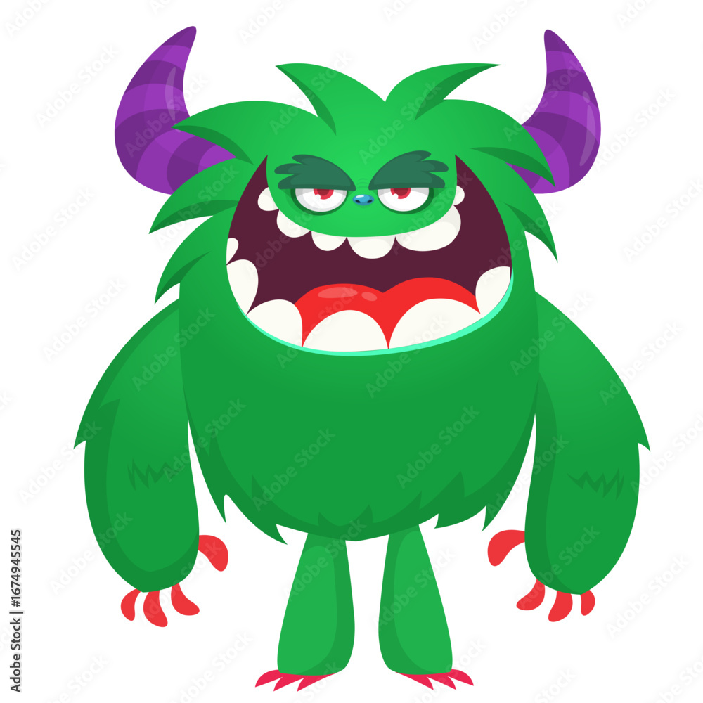 Fototapeta premium monster; cartoon; Halloween; illustration; character; alien; ghost; design; creature; expression; cute; funny; happy; smiling; yeti; flying; vector; talking; excited; cool; pretty; laughing; creepy; s