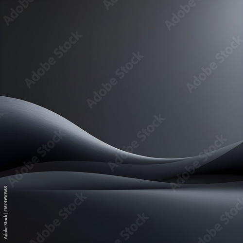 Minimalist Dark Gradient Wallpaper. Beautiful Black And Grey Wallpaper Generative AI 