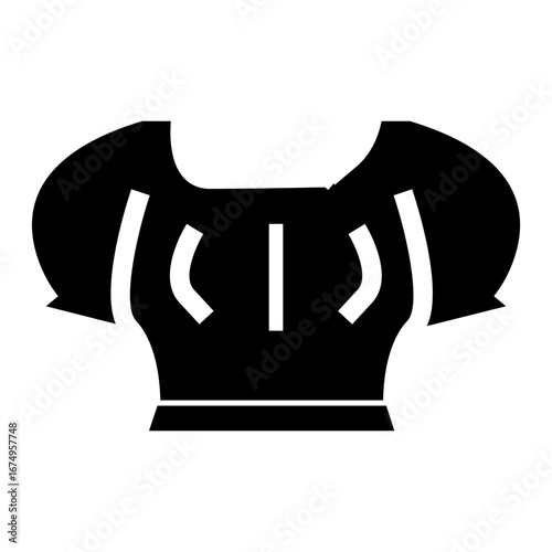 black and white crop top vector illustration