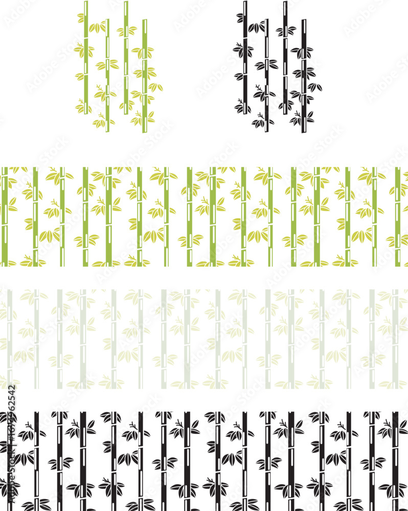 Obraz premium Japanese flora pattern material 02
