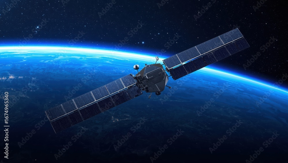 Fototapeta premium satellite and space, earth and space, satellite and earth, 