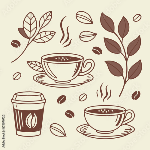 coffee seamless pattern
